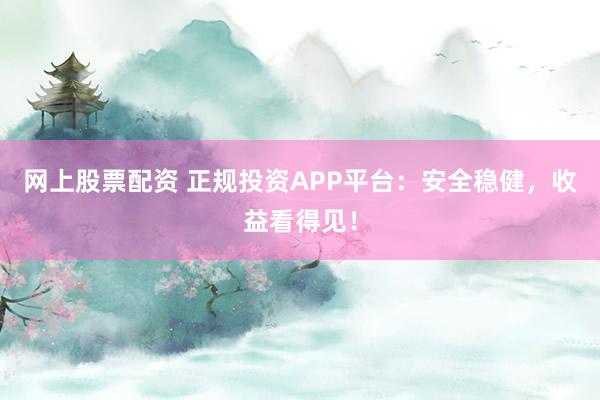 网上股票配资 正规投资APP平台：安全稳健，收益看得见！