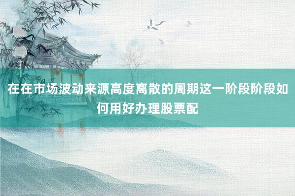 在在市场波动来源高度离散的周期这一阶段阶段如何用好办理股票配