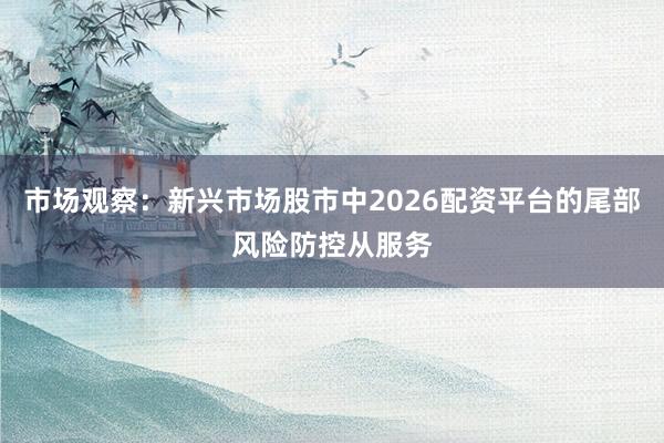市场观察：新兴市场股市中2026配资平台的尾部风险防控从服务