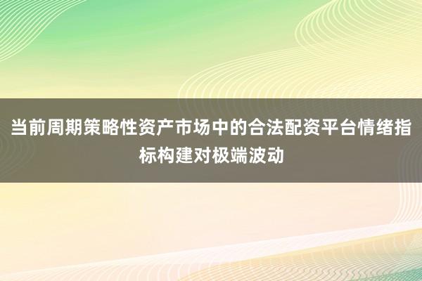 当前周期策略性资产市场中的合法配资平台情绪指标构建对极端波动