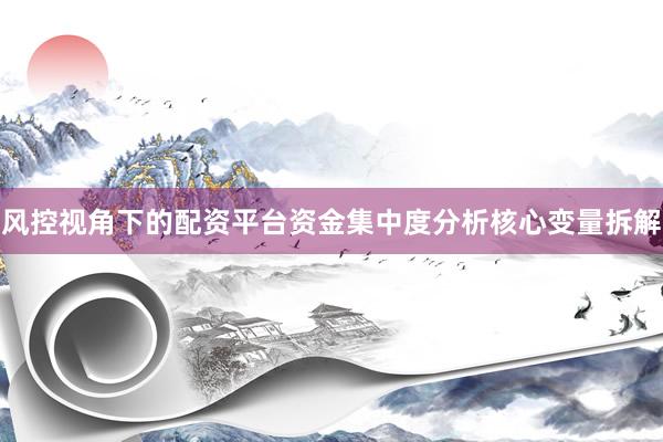 风控视角下的配资平台资金集中度分析核心变量拆解