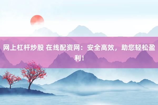 网上杠杆炒股 在线配资网：安全高效，助您轻松盈利！
