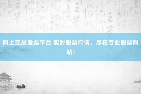 网上交易股票平台 实时股票行情，尽在专业股票网站！